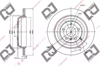 Тормозной диск DJ PARTS BD1306